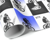 Biker MTB BMX CYCLIST-stickers Cadeaupapier (Rol Hoek)