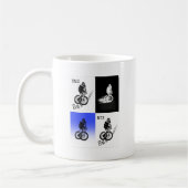 Biker MTB BMX CYCLIST-stickers Koffiemok (Links)