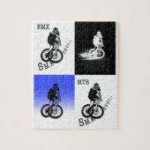 Biker MTB BMX CYCLIST-stickers Legpuzzel (Verticaal)