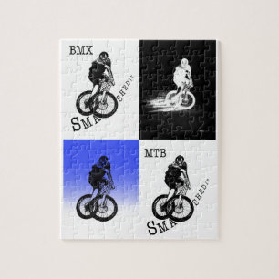 Biker MTB BMX CYCLIST-stickers Legpuzzel