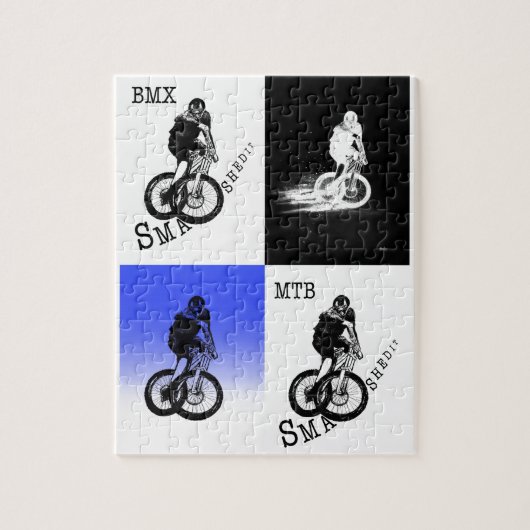 Biker MTB BMX CYCLIST-stickers Legpuzzel (Verticaal)