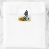 Biker MTB BMX CYCLIST-stickers Vierkante Sticker (Tas)