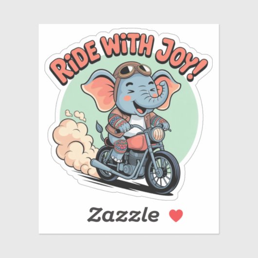 Biker Olifant Tattoo Motorfiets Grappig Sticker (Vel)