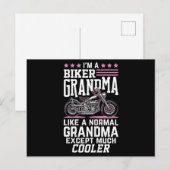 Biker Oma - Motorfiets Oma Biker Oma Briefkaart (Voorkant / Achterkant)