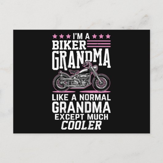 Biker Oma - Motorfiets Oma Biker Oma Briefkaart (Voorkant)