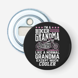 Biker Oma - Motorfiets Oma Biker Oma Button Flesopener