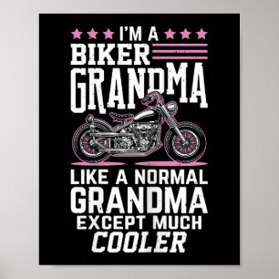 Biker Oma - Motorfiets Oma Biker Oma Poster