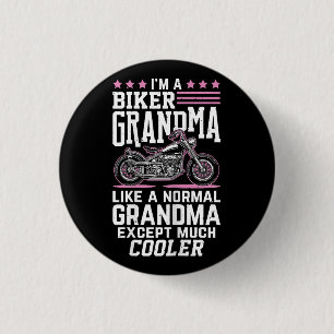 Biker Oma - Motorfiets Oma Biker Oma Ronde Button 3,2 Cm
