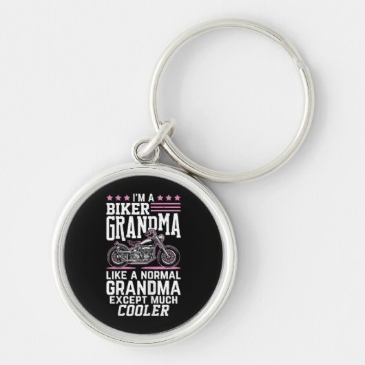 Biker Oma - Motorfiets Oma Biker Oma Sleutelhanger (Voorkant)