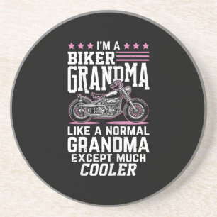 Biker Oma - Motorfiets Oma Biker Oma Zandsteen Onderzetter