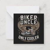 Biker Oom Motorfiets Vaderdag Notitiekaartje (Voorkant)