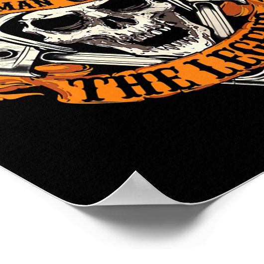 Biker opa de Mannen de mythe Legende vaderdag Poster (Hoek)