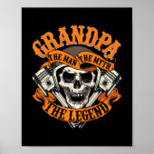 Biker opa de Mannen de mythe Legende vaderdag Poster (Voorkant)