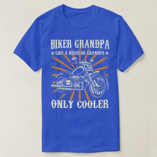 Biker opa  motor grootvader motorfiets t-shirt (Design voorkant)