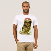 Biker Owl met Helmet T-shirt (Voorkant volledig)