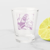 Biker paarse borrelglas shot glas (Achterkant)