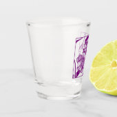 Biker paarse borrelglas shot glas (Links)