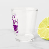Biker paarse borrelglas shot glas (Rechts)