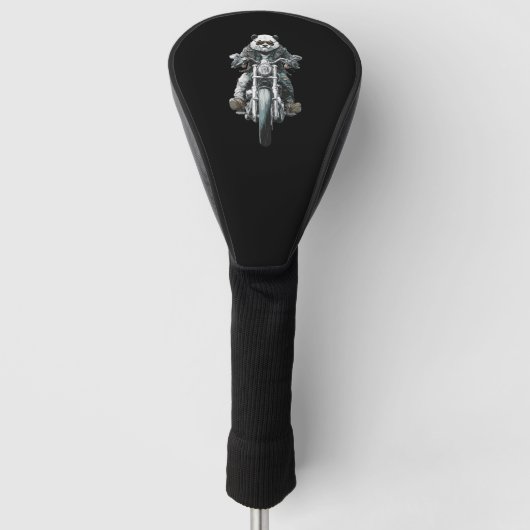 Biker Panda Golfheadcover (Voorkant)