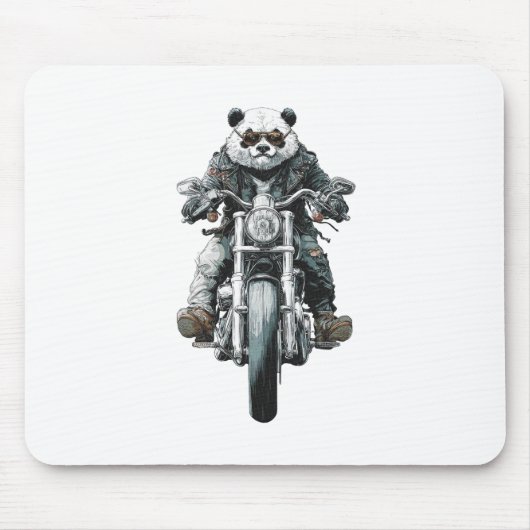 Biker Panda Muismat (Voorkant)