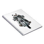 Biker Panda Notitieboek (Rechterzijde)