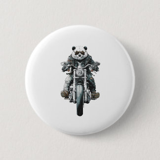 Biker Panda Ronde Button 5,7 Cm