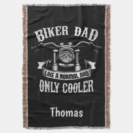 Biker papa als een normale vader, alleen koeler deken (Voorkant Verticaal)