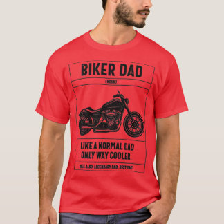 Biker papa als een normale vader, alleen maar een t-shirt
