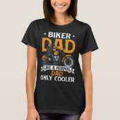 Biker papa als een normale vader, maar alleen een  t-shirt (Voorkant)