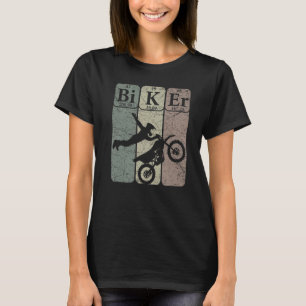 Biker Periodic Table Elements Motocross Bike Nerd T-shirt