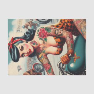 Biker Pin-up Tissuepapier