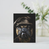 Biker Pug Briefkaart (Staand voorkant)