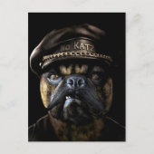 Biker Pug Briefkaart (Voorkant)