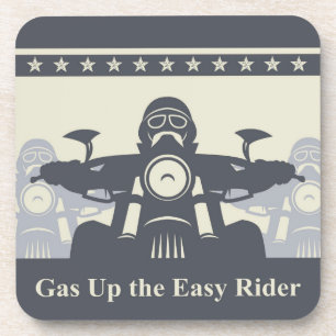 Biker Rally Plastic Onderzetters, Set van 6, Motor Bier Onderzetter
