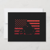 Biker Red US Flag Motorcycle  Patriot (Voorkant)