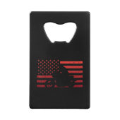 Biker Red US Flag Motorcycle Patriot Creditkaart Flessenopener (Achterkant)
