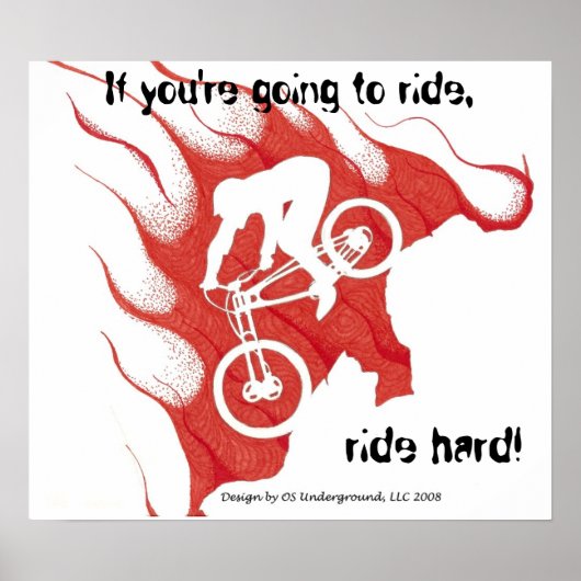 Biker Ride Hard Poster (Voorkant)