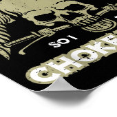 Biker Ride So I Dont Choke People Funny Motorcycle Poster (Hoek)