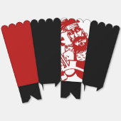Biker rood wit zwarte popcorn dozen bedankdoosjes (Ongevouwen)
