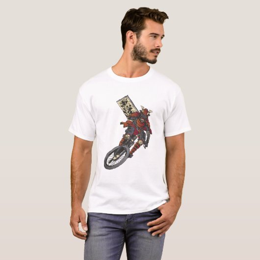 Biker Samurai T-shirt (Voorkant volledig)
