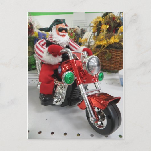 Biker Santa Briefkaart (Voorkant)