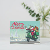Biker Santa Briefkaart (Staand voorkant)