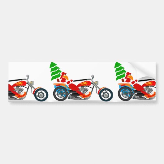 Biker Santa Bumpersticker (Voorkant)