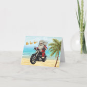 Biker Santa Christmas Kaart (Voorkant)
