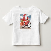 Biker santa claus kinder shirts (Voorkant)