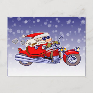 Biker Santa Feestdagenkaart