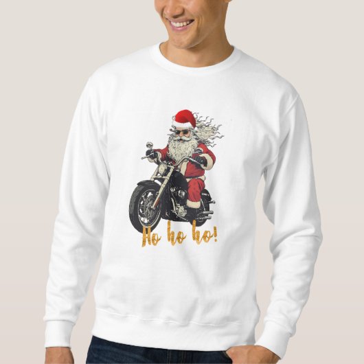 Biker Santa Kerstshirt Trui (Voorkant)