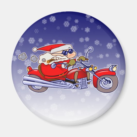 Biker Santa Magneet (Voorkant)