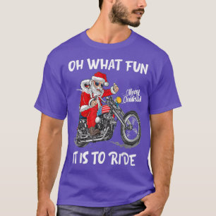 Biker Santa Motorcycle Fan Merry Kerstmis T-shirt