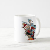 Biker Santa op een schilderij van de cartoon Koffiemok (Voorkant rechts)